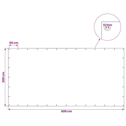 Presenning med øjer Grøn 3 x 6 m 140 gsm PE