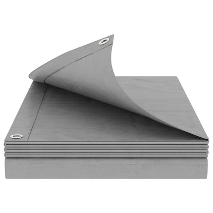 Presenning med øjer Lysegrå 4 x 6 m 90 gsm PE