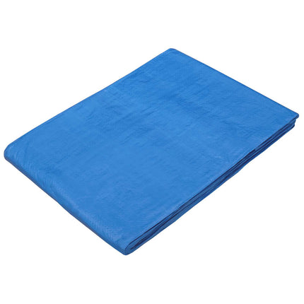 Presenning med øjer Blå 8 x 10 m 90 gsm PE