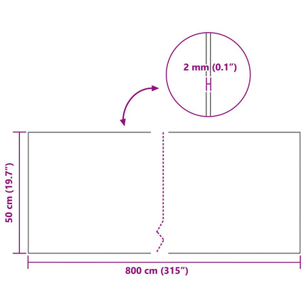 Kork rolle Brun 50 x 800 x 0,2 cm Kork