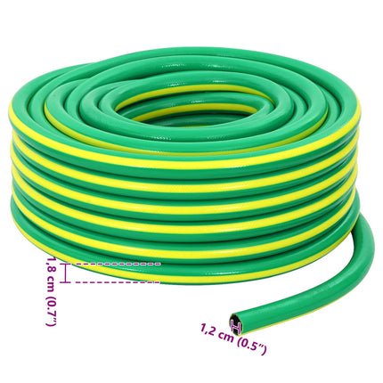 Have Slange 5-Lags Grøn og Gul 12 mm PVC