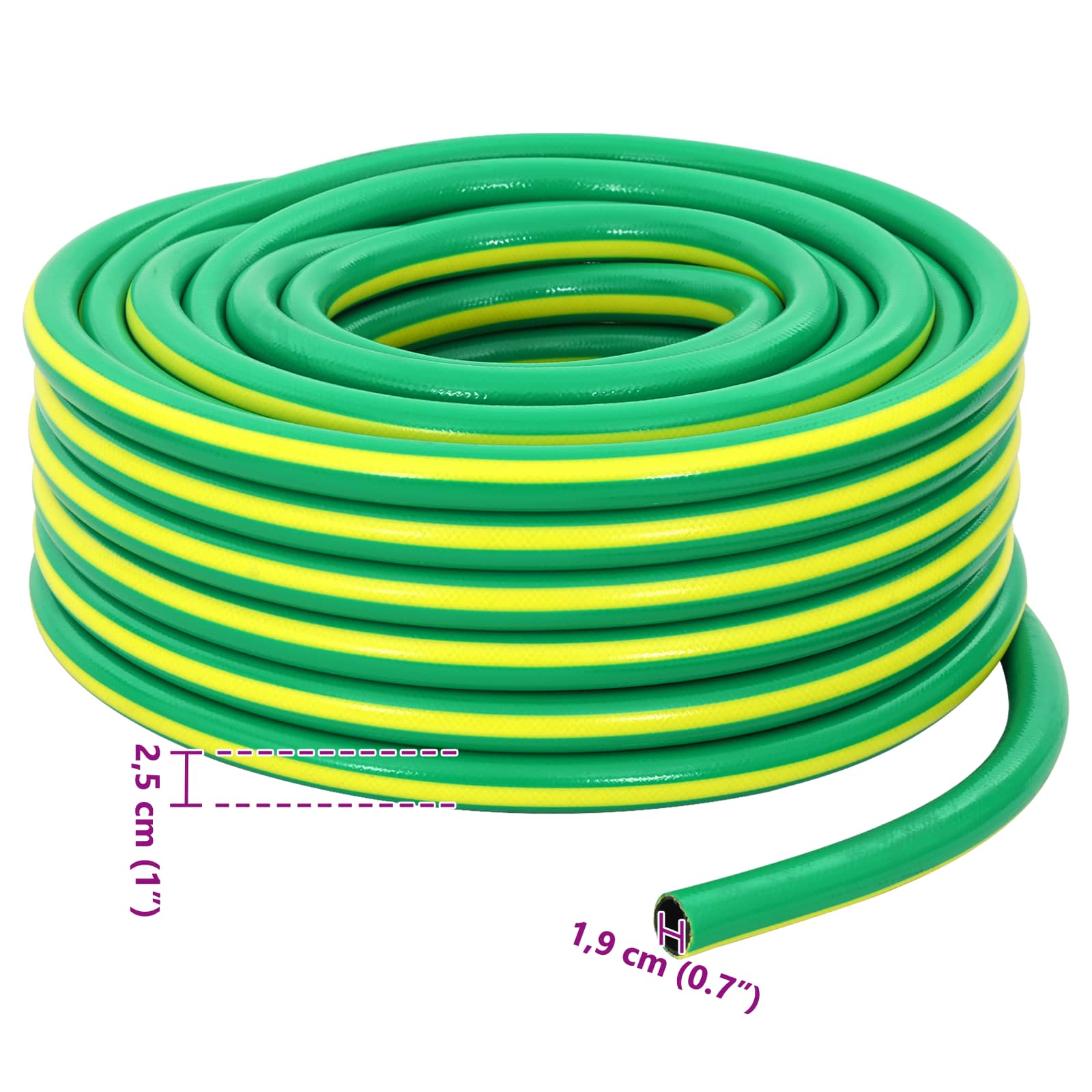 Have Slange 5-Lags Grøn og Gul 3 / 4'' 100 m PVC