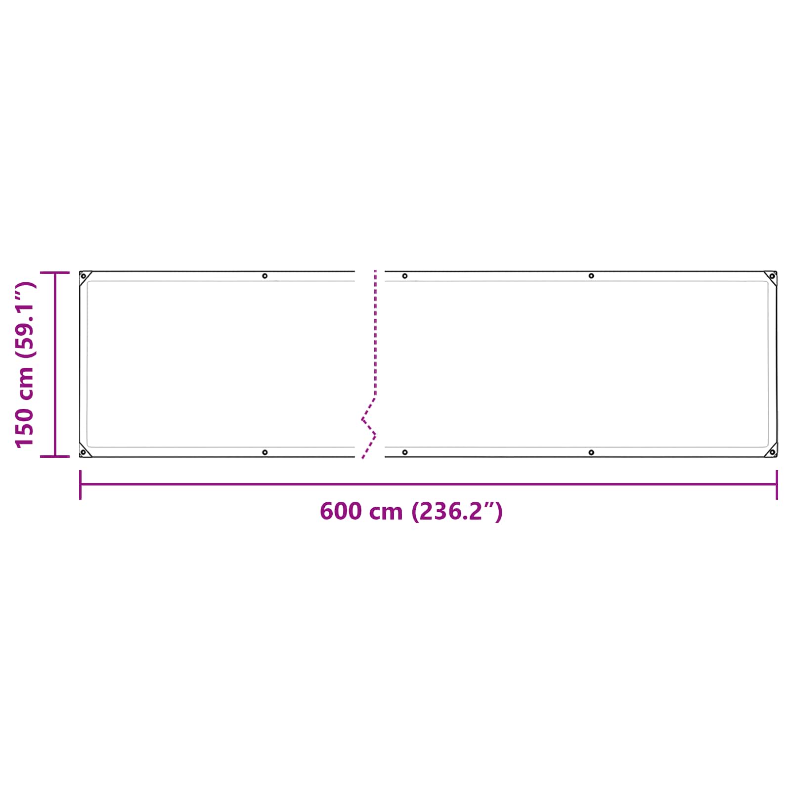 Presenning Transparent 6 x 1,5 m PE