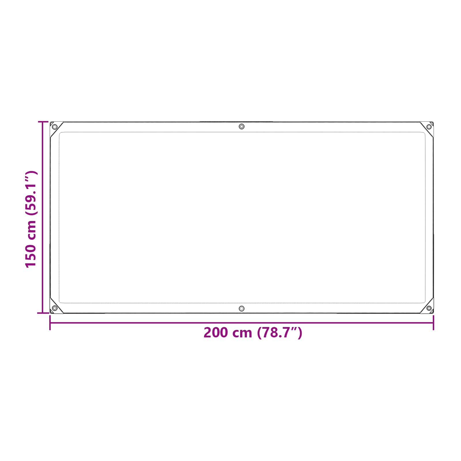 Presenning Transparent 2 x 1,5 m PE