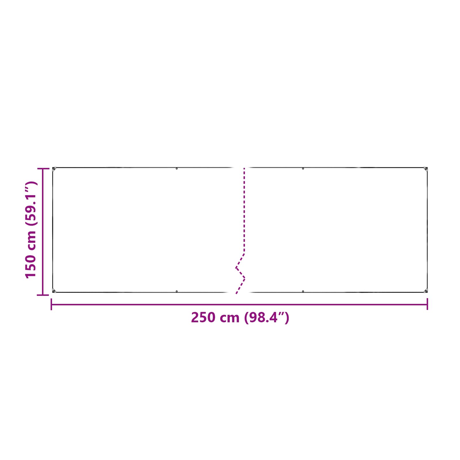 Presenning Transparent 2,5 x 1,5 m PE