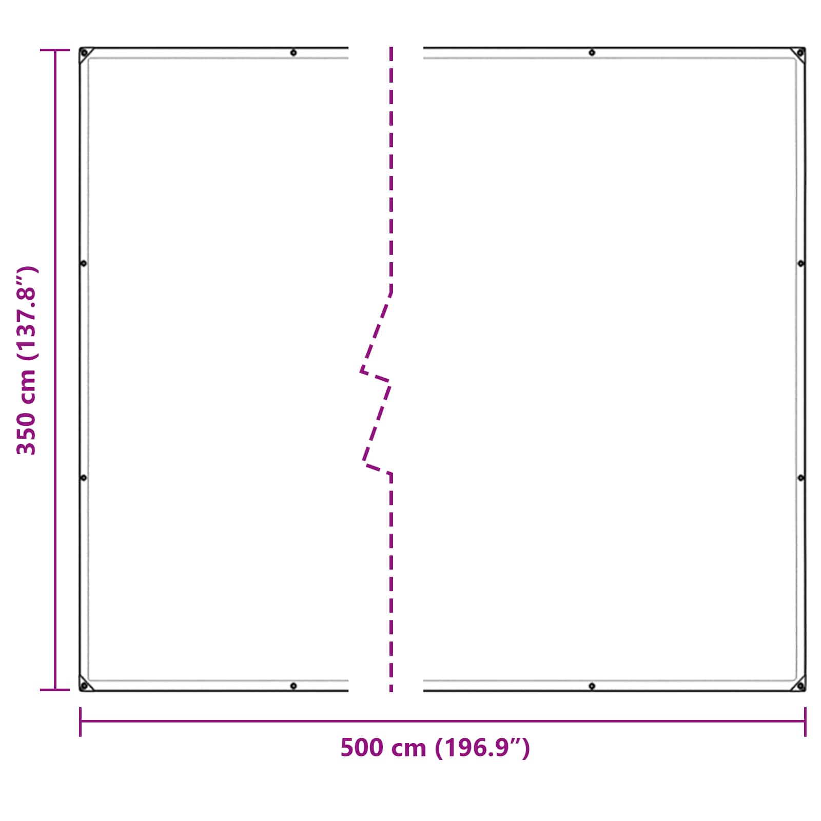 Presenning Transparent 5 × 3,5 m PE