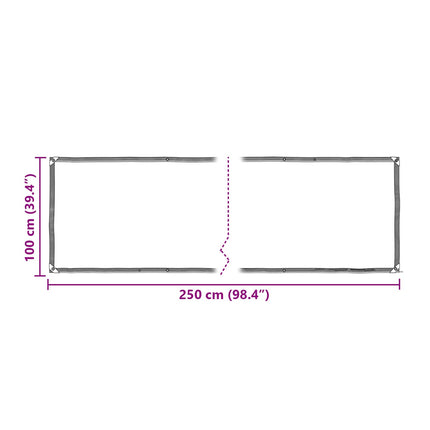 Presenning 140 gsm Transparent 1 x 2,5 m PE