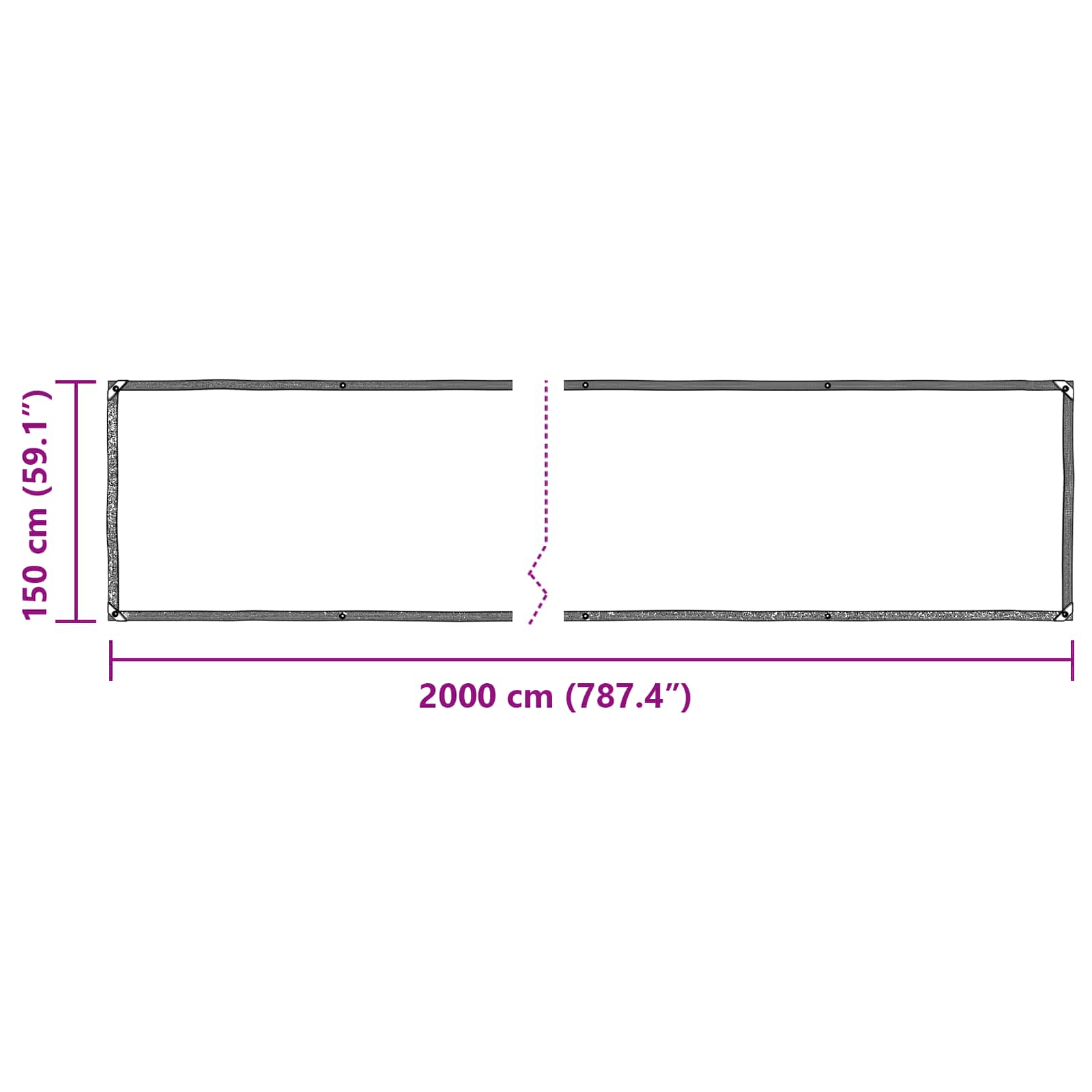 Presenning Transparent 20 x 1,5 m PE