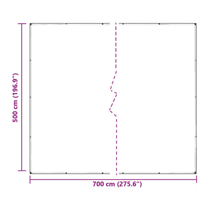 Presenning 350 gsm Transparent 5 x 7 m PVC