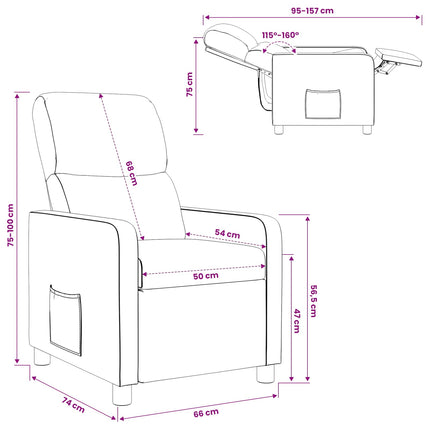Recliner Mørkegrøn Stof