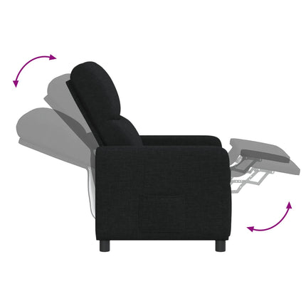 Recliner Sort Stof