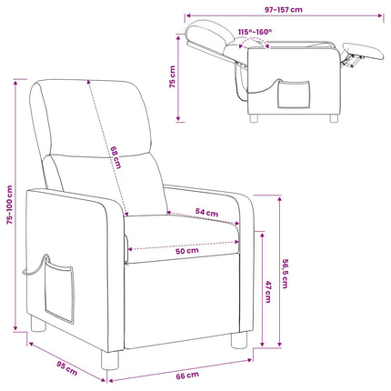 Recliner Hvid Stof