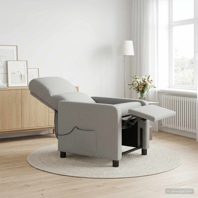 Massage Lænestol Skygrå Stof