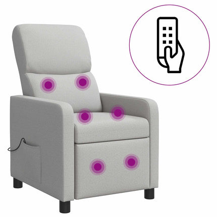 Massage Lænestol Skygrå Stof