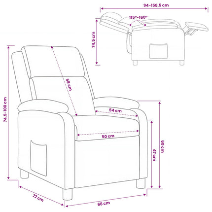 Recliner Rød Kunstlæder