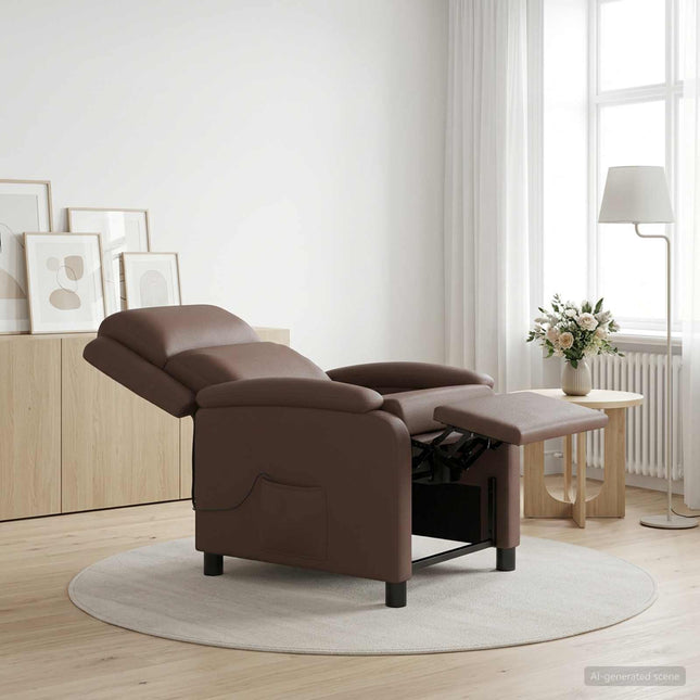 Massage Lænestol Brun Kunstlæder