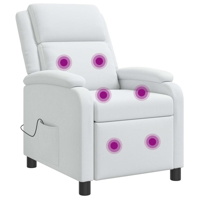 Massage Lænestol Hvid Stof