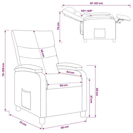 Recliner Cremefarvet Stof
