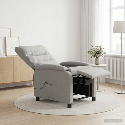 Massage Lænestol Skygrå Stof