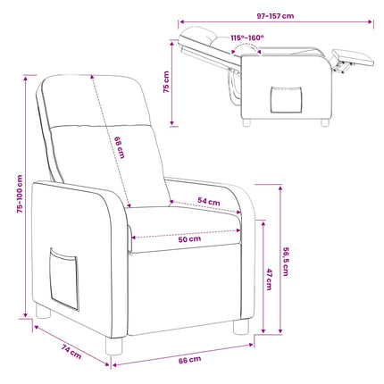 Recliner Mørkegrøn Stof