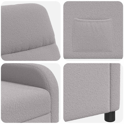 Recliner Lysegrå Bouclé