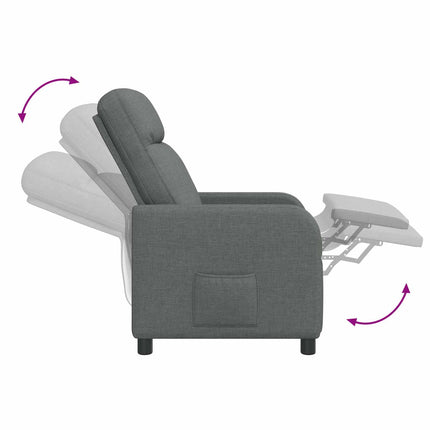 Massage Lænestol Mørkegrå Stof
