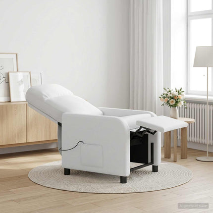 Massage Lænestol Hvid Stof