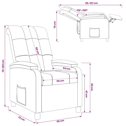 Recliner Mørk Brun Stof