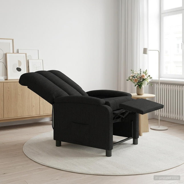 Massage Lænestol Sort Stof