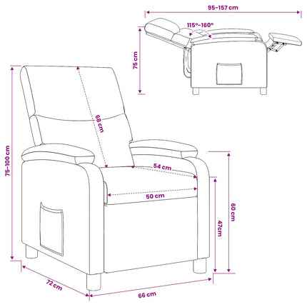 Recliner Sort Stof
