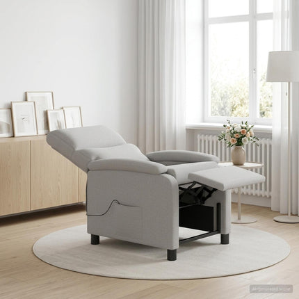 Massage Lænestol Skygrå Stof