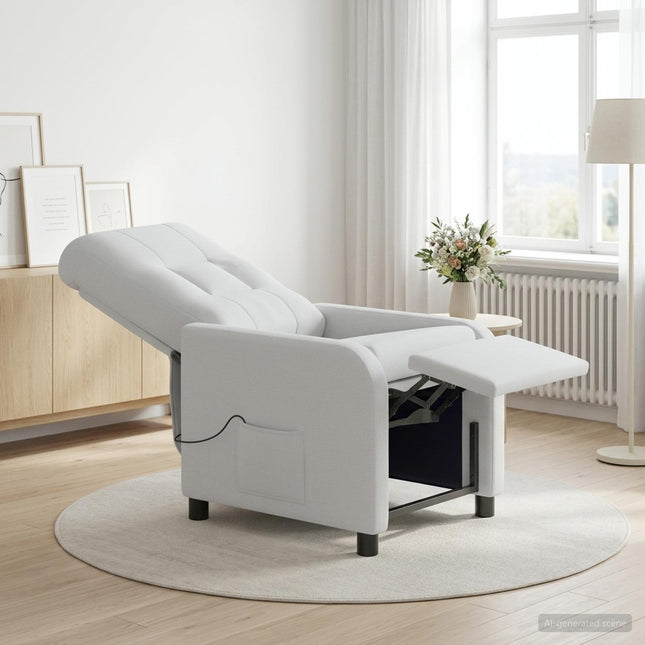 Massage Lænestol Hvid Stof