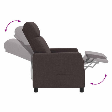 Recliner Mørk Brun Stof