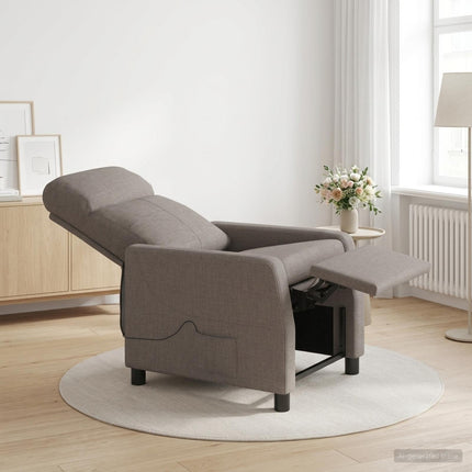 Massage Lænestol Gråbrun Stof