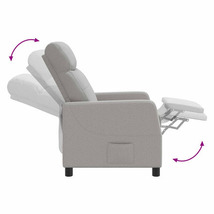 Massage Lænestol Skygrå Stof