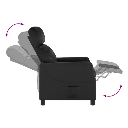 Recliner Sort Kunstlæder