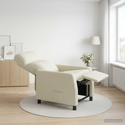 Recliner Cremefarvet Kunstlæder