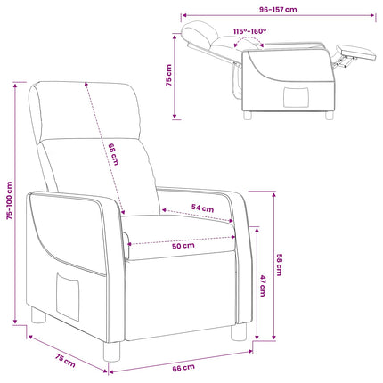 Recliner Brun Kunstlæder