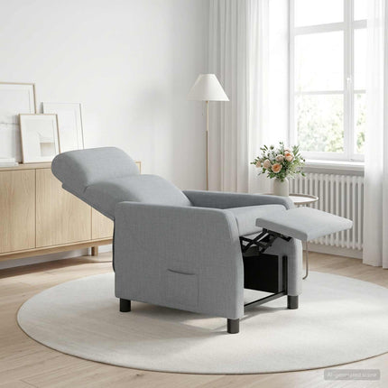 Recliner Lysegrå Stof