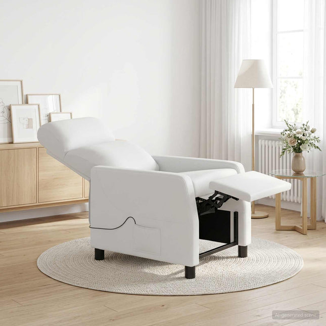 Massage Lænestol Hvid Kunstlæder
