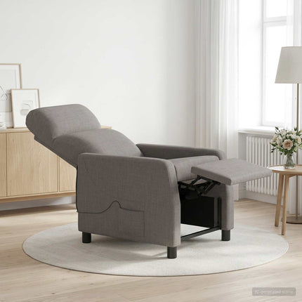 Massage Lænestol Gråbrun Stof