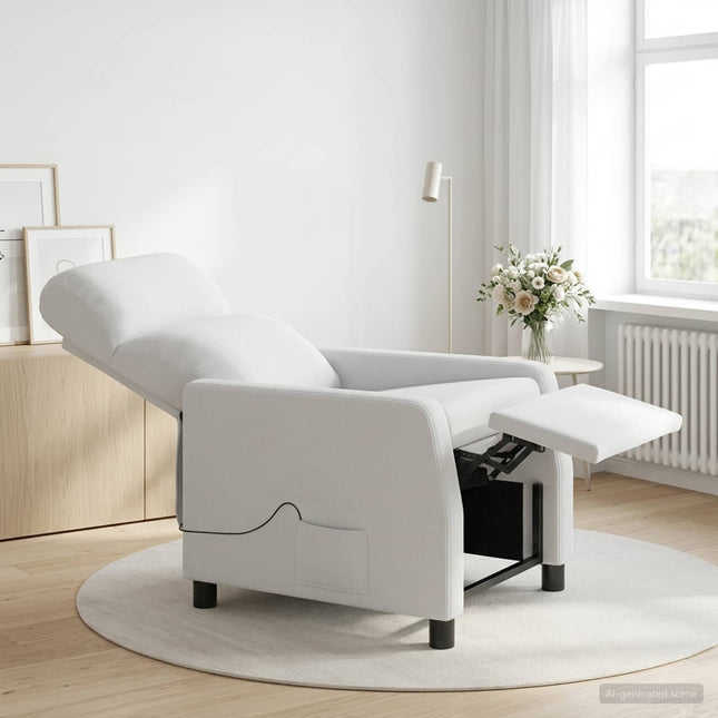 Massage Lænestol Hvid Stof