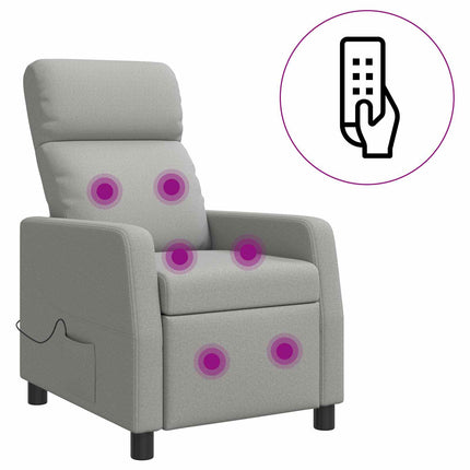 Massage Lænestol Skygrå Stof