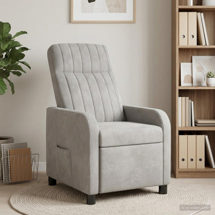 Recliner Lysegrå Velour (V)