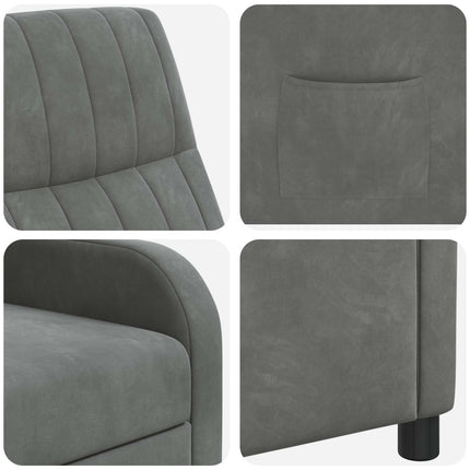 Recliner Mørkegrå Velour (V)