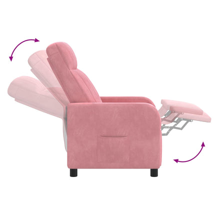 Recliner Lyserød Velour (V)