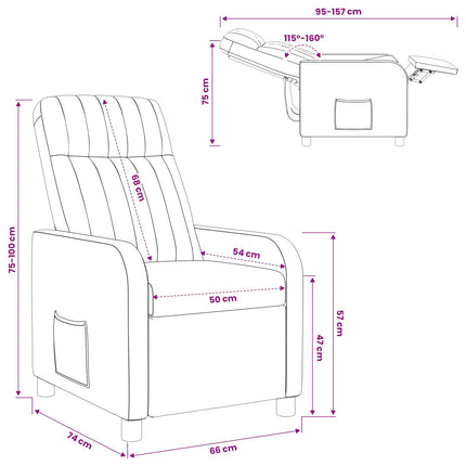 Recliner Turkis Velour (V)