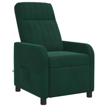 Massage Lænestol Mørkegrøn Velour (V)