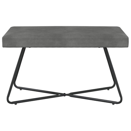bænk Mørkegrå 80 x 40 x 45 cm Fløjl