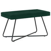 bænk Ensfarvet Mørkegrøn 80 x 40 x 45 cm Velour